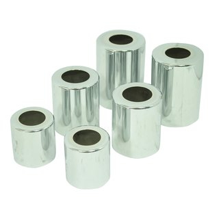 6 Chromkappen Hülsen Federbeine hinten Stoßdämpfer Hülsen MZ RT 125/1 125/2 125/3 BK350 Kappen