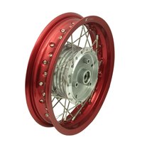 Tuning Felge, Speichenrad rot poliert 2,15x12 Zoll...