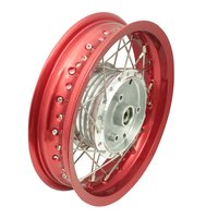 Tuning Felge, Speichenrad rot poliert 2,50x12 Zoll...