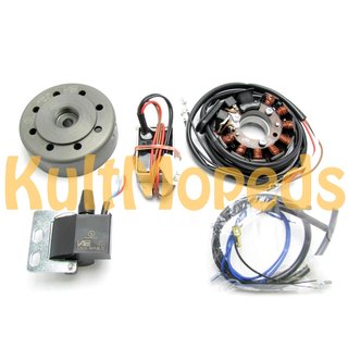 Lichtmaschine, kontaktlose Vape Zündung für Puch Maxi 1 Gang Sachs 50 80 4 Gang, 505/1, 506, 501/4 bkf 12V 100W DC