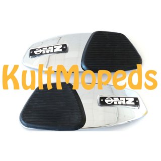 Chromblenden Kniekissen Emblem MZ TS 125 150 Tank 1 Paar Logo 12,5 Liter