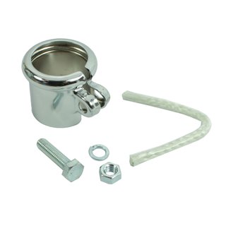 Schelle + Dichtung pas. f. Simson Auspuff Klemm-schelle KR50 SR1 SR2 vorn verchromt