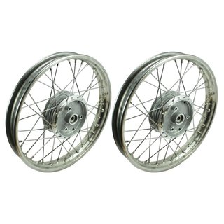 2 XL Edelstahlfelgen + Speichen S51 S50 S70 KR51 Schwalbe S53 Duo Star Sperber Habicht Felgen 1,60x16