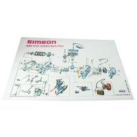 Simson Explosionsdarstellung Explosionszeichnung S51 KR51...