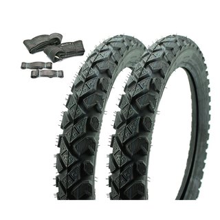 2 Winterreifen im Set für Simson S51 S50 S53 S70 KR51 Schwalbe Spatz Star Sperber Habicht Heidenau K42 Allwetterreifen