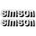 2 Aufkleber Logo Emblem für Simson S51 S50 S70 Schriftzug Tank weiß-weiß-schwarz