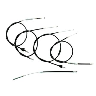 Set 5 Bowdenzüge Seilzüge für Simson Star Sperber Habicht Gas Kupplung Choke Bremse hinten neuer Typ mit Gewinde Bowdenzug