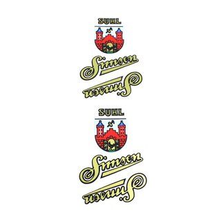Emblem Suhl Stadtwappen für Simson SR1 SR2 AWO S51 Schwalbe Star Schriftzug Aufkleber Wappen