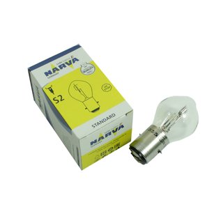 Narva Glühlampe Bilux 12V 35/35W Scheinwerfer vorn für Simson S51 S70 KR51/2 Schwalbe S50 Ba20d Vape
