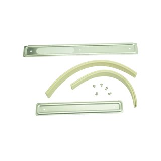 Alu Scheuerleiste Motorhaube mit Keder Gummi beige elfenbein für Simson KR51 Schwalbe (KR50)