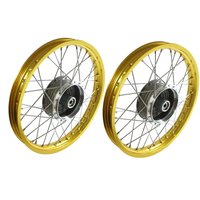 2 Felgen Gold eloxiert für Simson S51 Schwalbe S50...