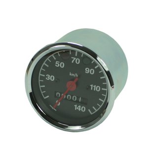 140 kmh Tacho Tachometer MZ TS125 TS150 TS250 MMB Chrom Armatur 80mm Leuchte rot und grün