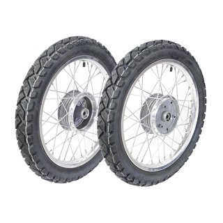2 Kompletträder auf Alufelge 16 Zoll für Simson S51 S50 S70 KR51 Schwalbe Spatz Star Sperber Habicht Reifen VeeRubber VRM185