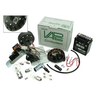 Vape 3 Zündung + Gel Akku Elektronik für Simson KR51/1 + KR51/2  Schwalbe Duo Lichtmaschine 12V 100W