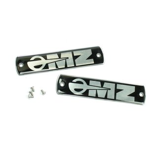 MZ Emblem Schriftzug TS 125 150  für Tank Chromblenden 1 Paar 12,5 Liter
