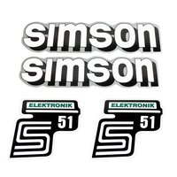 4 x Klebefolie Tank-aufkleber Seitendeckel pass f Simson...