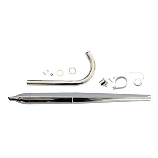 Simson KR50 Auspuffset lang 660mm, mit Krümmer 320mm, chrom gute Qualität