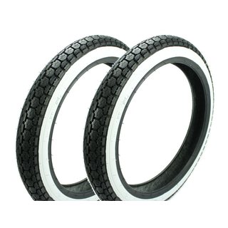 2 Mantel Weisswand Reifen IRC pas. f Simson KR51 Schwalbe S50 S51 S70 Spatz Sperber Star Habicht weiss Retro Style 2,75x16
