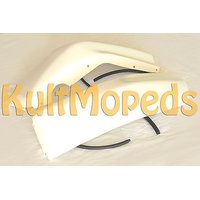 Beinbleche für Simson SR50 SR80 SD50 Roller Knieblech verzinkt signalweiß / weiß inkl. Keder