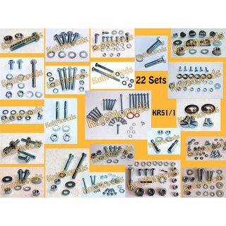 Schraubensatz komplett alle Normteile für Simson KR51/1 Schwalbe Schrauben + Muttern + Scheiben für ganzes Fahrzeug
