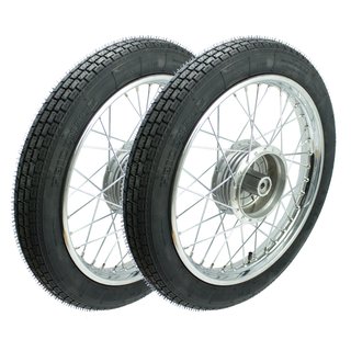 2 Räder Heidenau K30 Felge verchromt für Simson S51 S50 KR51 Schwalbe Star Sperber
