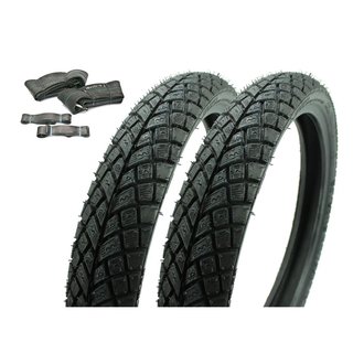  Winterreifen Set Mantel für Simson S51 S50 S70 S53 KR51 Schwalbe Star Sperber Habicht Spatz M+S Heidenau K66