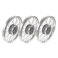 3 Alufelgen mit Speichen in Chrom pass f Simson Duo 4/1...