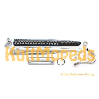Tuning Auspuff Krümmer 32mm für Simson S51 S50 S70 S53 OR E Enduro Chrom 32er