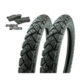 Set 2 x Simson Reifen Mantel S51 S50 S70 S53 KR51 Schwalbe Star Sperber Habicht VeeRubber 185 2,75x16 46M
