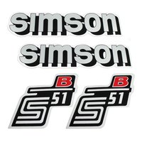 Simson 4 x Klebefolie Tank Seitendeckel Aufkleber S51B...