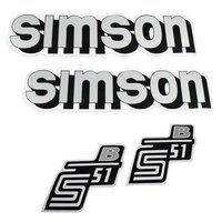 Satz Klebefolie Aufkleber Tank Seitendeckel Simson S51 B...