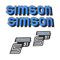 Simson 4 x Klebefolie Tank Aufkleber Seitendeckel S51...