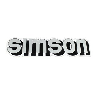 Simson Aufkleber Logo Emblem S51 S50 S60 S70 Schriftzug Tank weiß-silber Kleber