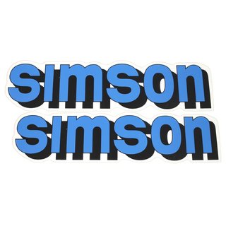 2 Aufkleber pass f Simson S51 S50 S70 Schriftzug Bananen-tank blau Sticker NEU 1A