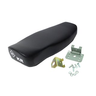 Sitzbank pass f Simson KR51 Schwalbe Befestigungsset glatt schwarz Sitz mit KR Logo ca. 60cm lang