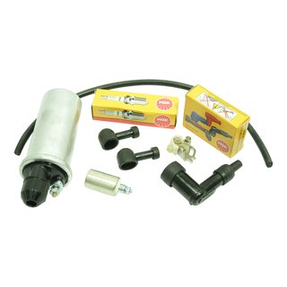 Reparatur Set Zündspule, NGK Zündkerze, Zündkabel, Unterbrecher, Kondansator für Simson S51 S50 SR50 KR51 Schwalbe NGK Kerzenstecker Zündung