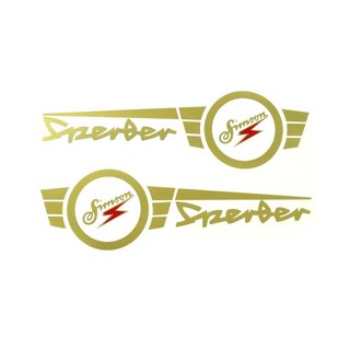 Simson Aufkleber Tank SR4-3 Sperber Tankaufkleber GOLD Emblem Logo Wasserbild