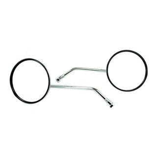 2 Rückspiegel chrom 95mm links/rechts für MZ ETZ 125 150 250 251 301 M10 