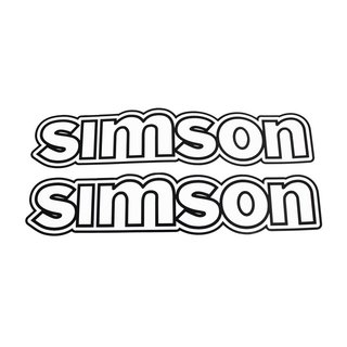 Aufkleber für Simson S50 Tank Schriftzug weiß Klebefolie Logo Wasserbild