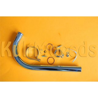 Simson KR50 Krümmer 260 mm Auspuffrohr Schelle chrom Ø 28 mm Schwalbe Vorgänger