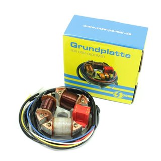 Simson Elektronik Zündung S53 S83 alpha C CX OR E beta B Grundplatte 12V 42W Halogen