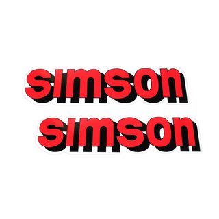 2 Aufkleber pass f Simson S51 S50 S70 Schriftzug rot Tank-aufkleber Klebefolie Sticker