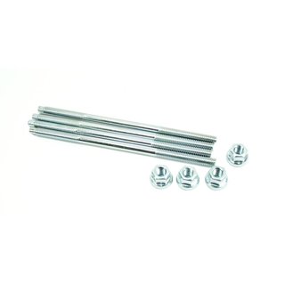 4 M6 Stehbolzen Zuganker mit hohen Muttern für Zylinder für Simson S51 S70 S53 S83 SD50 SR50 SR80 MS50 Sperber KR51/2 Schwalbe Duo 4/2 126mm