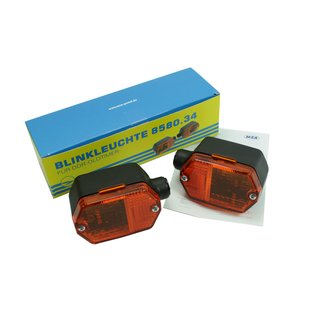 Simson Blinker eckig Orange S51 S50 SR50 pass f MZ ETZ TS 150 125 250 vorn und hinten E Zeichen 15mm