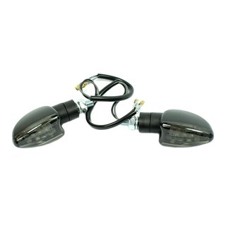 6V LED Mini Blinker M8 schwarz rauch für Simson S51 S50 S70 S53 S83 SR50 Blinker