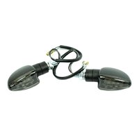 6V LED Mini Blinker M8 schwarz rauch für Simson S51...