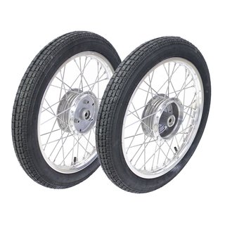 Paar Kompletträder für Simson S51 S50 S70 S53 KR51 Schwalbe Spatz Star Sperber Habicht Rad Alufelge Reifen Heidenau K30