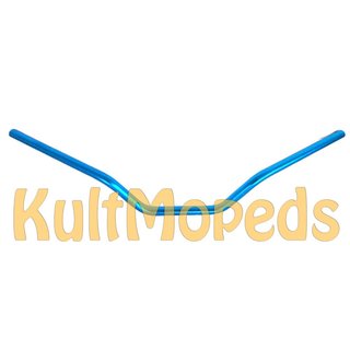 Alu Cross Lenker blau pas f. Simson S51 S50 S70 S53 Enduro MZ ETZ TS 150 125 22mm hoch Tuning türkis