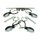 4 LED Tuning Mini Blinker schwarz, klar  6V für Simson S51 S50 S70 S53 S83 Halter silber