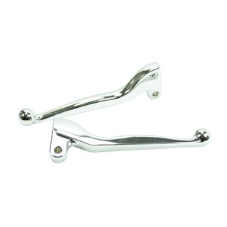 Griffe Chrom für Simson S51 SR50 S50 S70 KR51/2 Schwalbe S53 SR80 Bremse Kupplung Hebel Alu massiv Vollmaterial Handhabel mit Nase Bremslicht Taster
